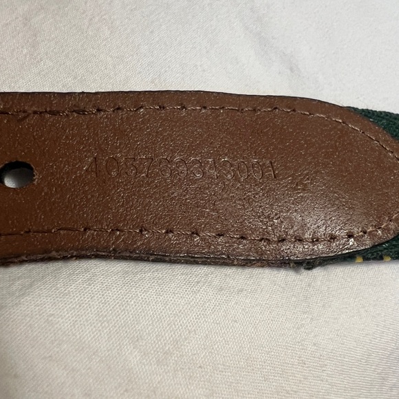 Polo by Ralph Lauren Green Belt with Bear and Yellow Stripes - Picture 5 of 8